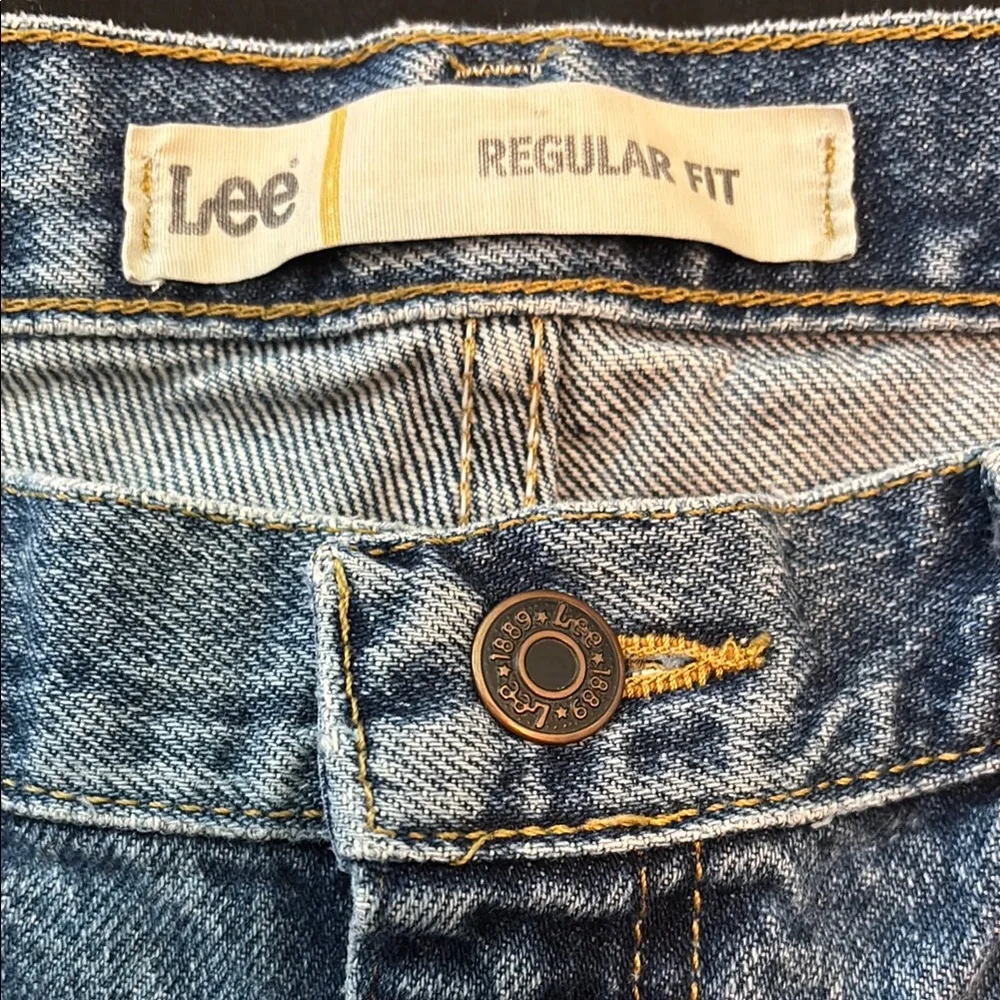 Lee Men’s Regular Fir Classic Blue Denim Jeans size 36x29